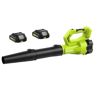 SUNCHERS Leaf Blower Cordless with 2 Batteries and Charger, Electric Battery Powered Cordless Leaf Blower, Portable Lightweight Handhold Blowers for Blowing Leaves, Patio Cleaning, Lawn Care and Dust