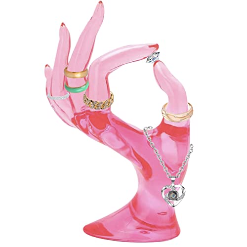 LuXianYS Soporte de Exhibición de Joyas,Se Muestra con Un Gesto con la Mano,Soporte de Joyas Organizadores de Exhibición para Pendientes y Pulsera Ok Cover