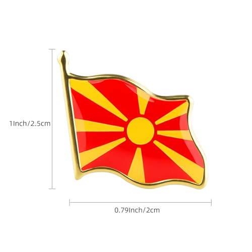 Image of Country Flag Brooch Metal Alloy Souvenir Pin Shirt Hat Backpack Jewelry Accessories Decoration Party Christmas Gift Badge International Travel Pin