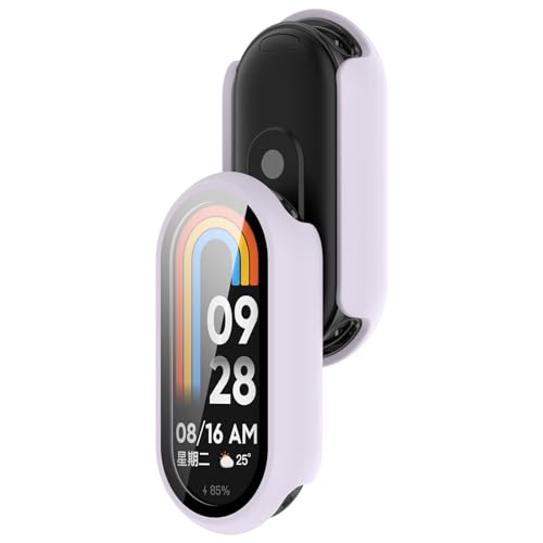 LICHIFIT Xiaomi Band 10/10 NFC�p�ی�P�[�X �J�o�[ PC�t���[�� �����K���X�t�B���� ��̉� �X�}�[�g�E�H�b�`�J�o�[ �E���ȒP �ϏՌ� ���h�~�y�� �[�d�Ή� ������� (���C�g�p�[�v��[�t���X�g])