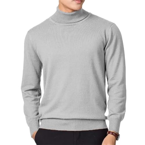 Jegsnoe Men's Turtleneck Sweater Winter Warm Knitted Pullover2