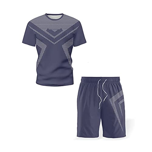 Costume de short de t-shirt pour hommes respirant d'été YangRy