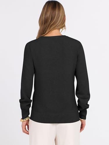 Image of ANRABESS Women's Long Sleeve V Neck Basic Sweaters | Classic Pullover Tops,Soft Loose,Business Casual Work,Travel Vacation,All Day Wear,Fall Spring Outfits,Winter Layer Clothing