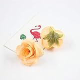 EdricShop 10 Peca 4cm Bela Grinalda Floral Simulacao De Seda Rosa Flor Floral Traje Decoracao Do Casamento - (Color: Shallow Orange)