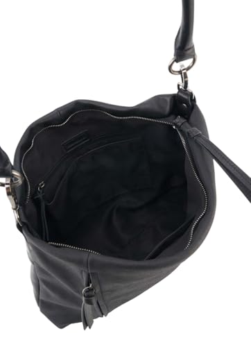 Sac à épaule FREDsBRUDER Beyond Hobo en cuir noir véritable