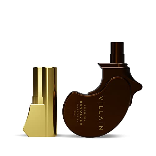 Image of Villain Revolver Eau de Parfum for Men - Gold Edition | Premium Long Lasting Woody Oriental Fragrance - 100ml