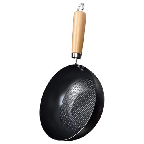Wok sartén de fondo plano 20 cm acero carbono miniatura 1