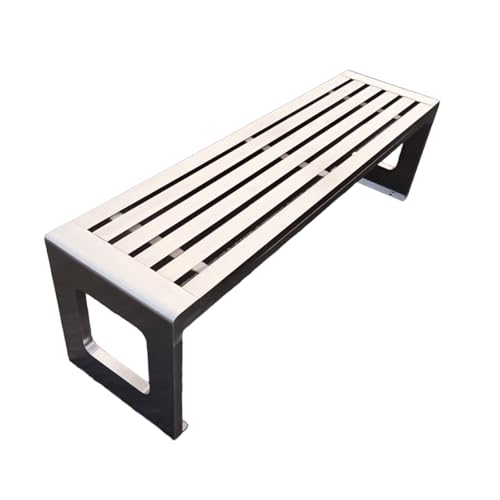 Wetterfeste Edelstahl-Bank für den Außenbereich, feste Installationslöcher, ideal für Garten, Veranda, Hof, Park, Terrasse (100 cm x 40 cm x 45 cm) Wetterfeste Edelstahl-Bank für den Außenbereich, feste Installationslöcher, ideal für Garten, Veranda, Hof, Park, Terrasse (100 cm x 40 cm x 45 cm)