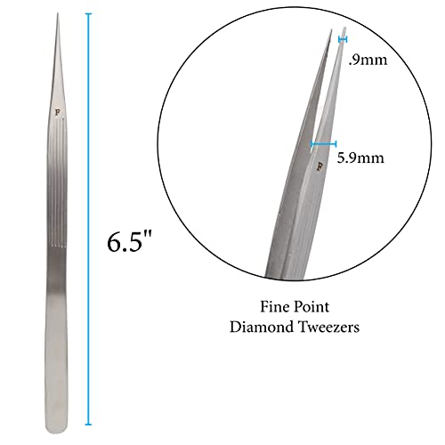 Pince à épiler diamant outil de précision en acier inoxydable - 4