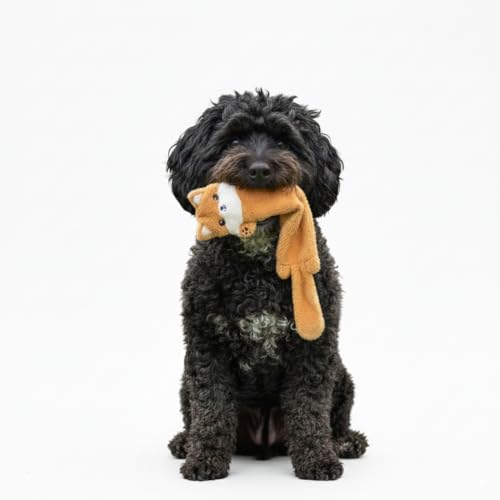 Zappi Co Quietschendes Knisterspielzeug für Hunde, kein Stopfen, 2er-Pack: Eichhörnchen und Otter – langlebiges Plüsch-Kauspielzeug für kleine, mittelgroße Hunde