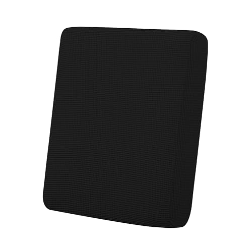 Image of Easy-Going Stretch 1 Piece Chair Couch Cushion Cover for Sofa | Sofa Cushion Furniture Protector Sofa Seat sofa slipcover Washable sofa cover soft with Elastic Bottom Black