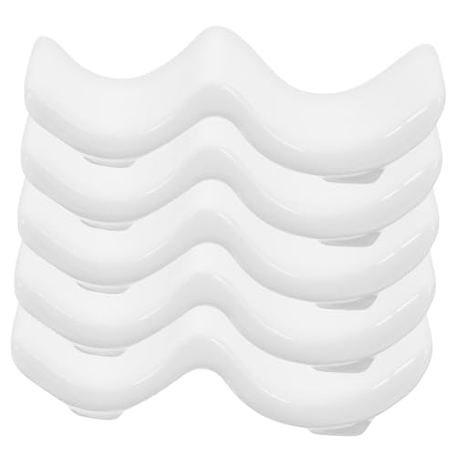 Lurrose 10個 陶磁器製スプーンホルダー付き箸置きスタンド 食卓用セラミックフォークレスト ホームレストランパーティー用キッチンアクセ