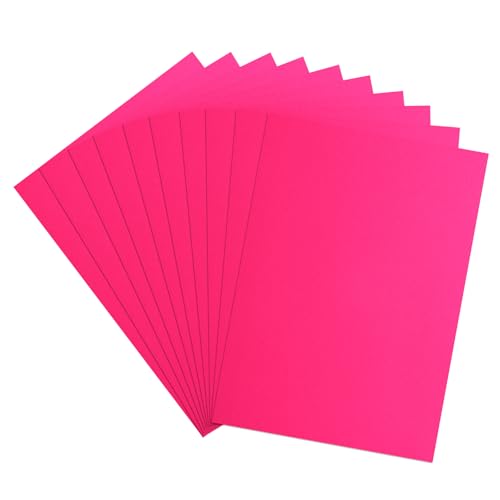 Neon Costruzione Carta Colore: Rosa Dimensioni: 21x14.8cm/8.27x5.83inch Materiale: Pasta di legno + agente fluorescente Peso della carta: 250gsm Nella confezione di: 10 fogli x Carta fluorescente