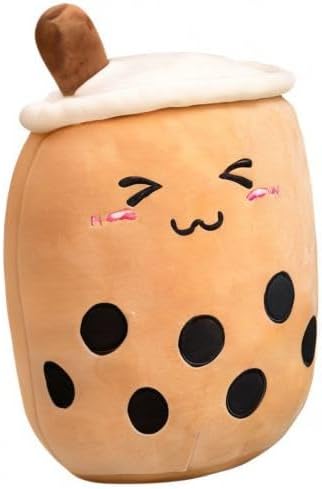 Miniatura 6 de Lindo cojín de peluche Boba, peluche en forma de taza de té con burbujas, almohada de peluche en forma de taza de té con leche, cojín de peluche
