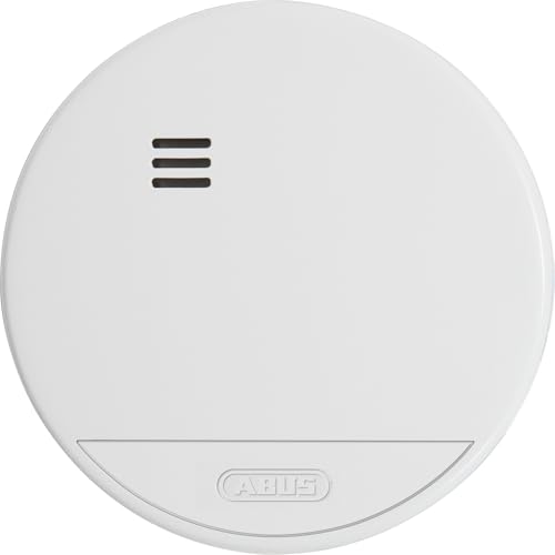 ABUS Funk-Rauchmelder RWM165 - mit 10-Jahres-Batterie - 12 Melder vernetzbar - Q-Label & DIN EN14604 Zertifiziert - 85 dB Alarm - Weiß