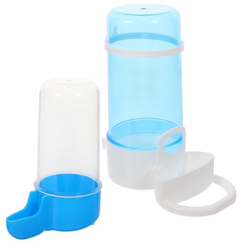 GRIRIW 2個パック 自動鳥用給水器 ケージ鳥用 水飲みボウル 給水器 取り付け簡単 丈夫なプラスチック製 051〜079インチ 配線間隔