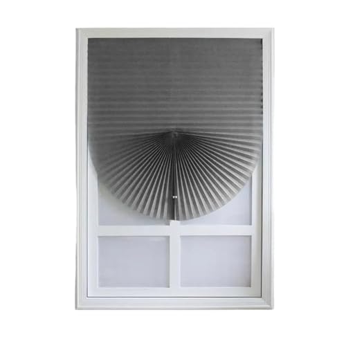 Estores Adhesivos Persianas Adhesivas for Ventana, Cortinas Plisadas, Cortina Opaca Enrollable de Cebra for Dormitorio, Sala Estar, balcón, decoración del hogar(Blinds Grey,60 W X 150 L cm)