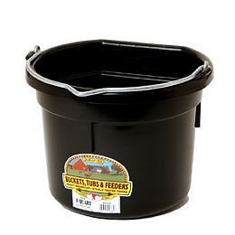 Flat Back Bucket Blk 8qt #1