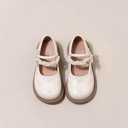 Girls Mary Jane Dress Shoes Ballet Princess Flats with Lace-up Straps, Suitable for Party Wedding School, Toddler/Little Kids/Big Kids4