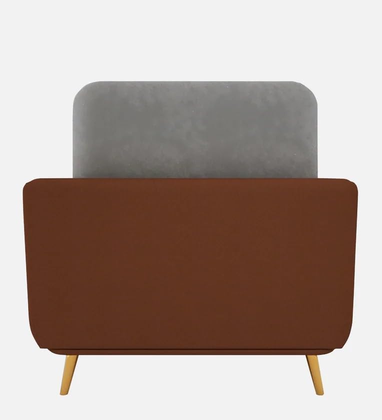 Image of Polyester Velvet Contemperory Sofa Set with Cushion Chaise Lounge, Sectional Sofa Perfect for Your Living Room,Guests Room & Office. (Brown & Beige, Single Seater)