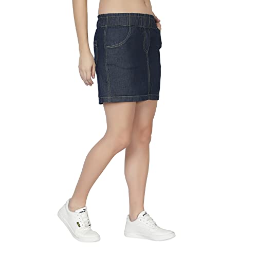 Image of NUEVOSDAMAS Women Light Blue Denim Mini Skirt