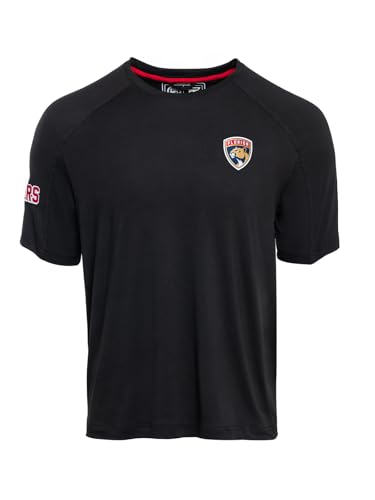 FE NHL Unisex-Adult Florida Panthers Solid T-Shirt, Butter-Soft T-Shirt, Unisex Hockey Florida Panthers Jersey, NHL Officially Licensed Gear, Recycled Fabrics, Black, X Large