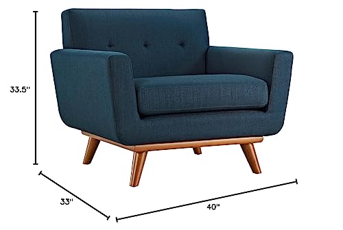 Sillón Tapizado Plegable Azul miniatura 3