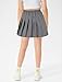 Adigau Girls Pleated Skirt with Shorts School Uniform Skorts A-Line Comfortable Skirts Soft Fashion Skirts Grey 15-16 Years