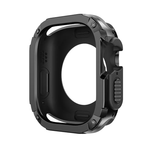 Coque Apple Watch protection sport antichoc noire en silicone rigide pour randonnée et running