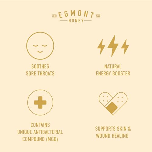 Egmont Honey Mānuka Honey 40+ MGO 500g | Certified MGO Content | Raw Honey 100% Natural | Made in New Zealand