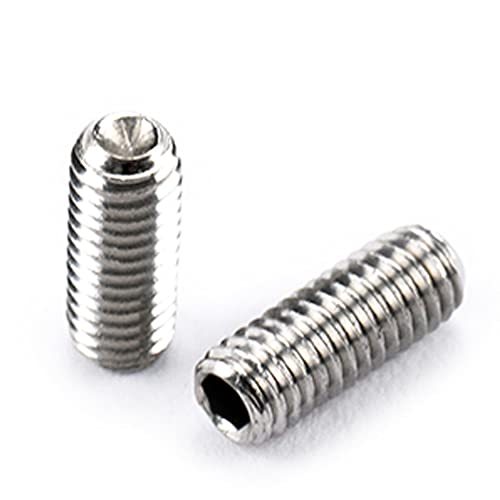 Musiclily Pro Metric M3X8mm Stainless Steel Saddle Height Screws for Import Strat Tele Style Electric Guitar Bridge,Original Color (Set of 12) - Image 4