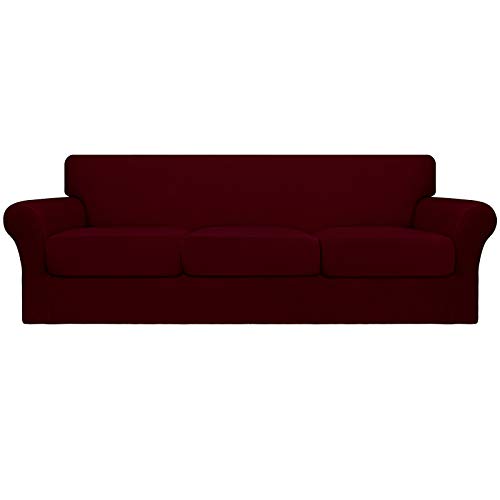 Image of Easy-Going 4 Pieces Oversized Stretch Couch Cover for Dogs Washable