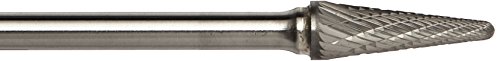 Image of Drill America SL-3 Carbide Burr /Rotary File Cone Double Cut for Die Grinder 3 /8 inch Dia. x 1-1 /16 inch Cut Length with 1 /4 inch Shank and 6 inch Overall Length, DUL Series