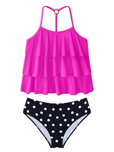 Image of UIQUR Girls Swimsuit Two Pieces Tankini Set Bikini Bathing Suits 7-16Y
