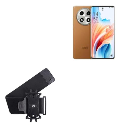 BoxWave Holster Compatible with Oppo A2 Pro - ActiveStretch Sport Armband, Adjustable Armband for Workout and Running - Jet Black