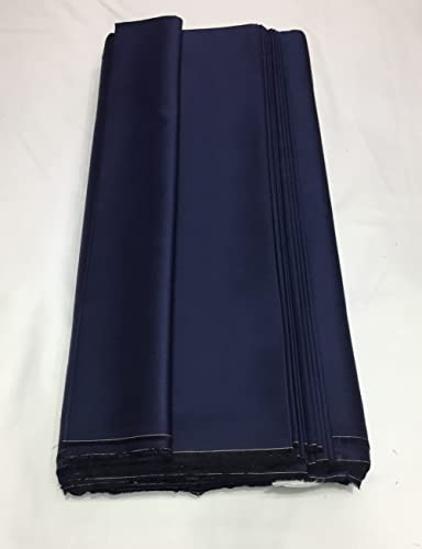 Image of BKRKJ Women's Cotton Silk Unstitched Fabric by Meter for Sewing Suit Salwar Chudidar Patiyala Shirt Kameez Blouse Kurta Pyjama Pathani jam Glace (4.5 Meter, Navy Blue)