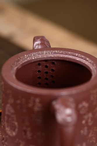 Tetera de arcilla morada Yixing de 310 cc con infusor para té de hojas sueltas 6