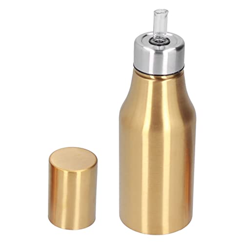 Olive Oil Decanter, Stainless Steel Oil Dispenser Leak Proof for Homes for Parties for Restaurants(gold)