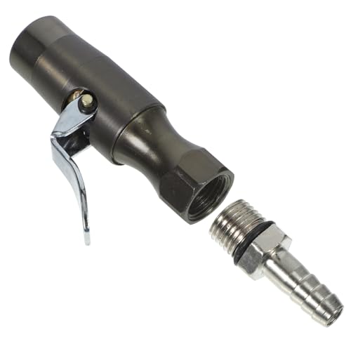 FELTECHELECTR Tire Gauge Chuck for Air Compressor Inflator Nozzle Adapter Quick Connect Chuck Kit 12.5mm Thread Black