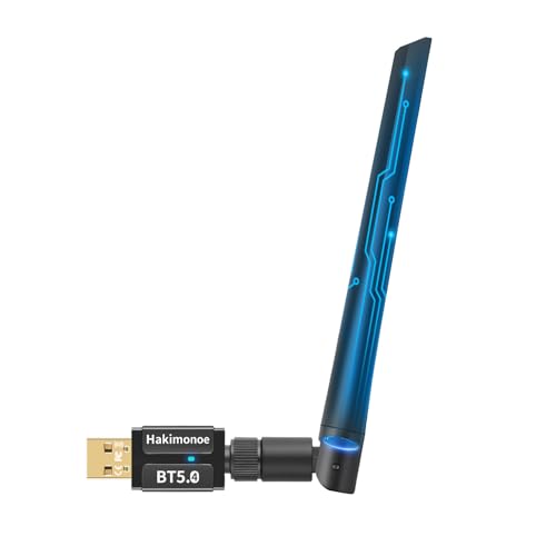 Hakimonoe Long Range Bluetooth 5.4 Adapter for PC, Wireless USB Dongle External Antenna for Windows...