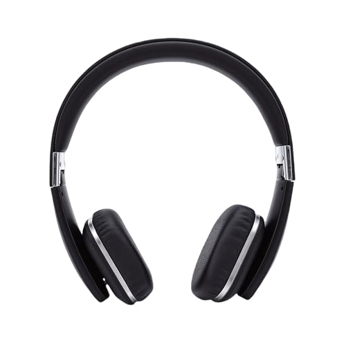 Casque sans fil pliable léger réglable double connexion noir