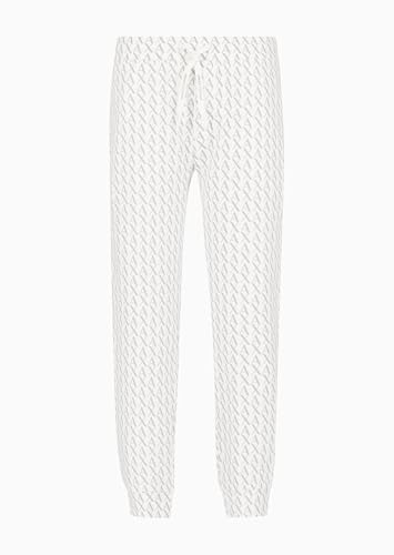 Armani Exchange Men's Cotton French Terry Jogger with All Over Ax Logo Pattern3