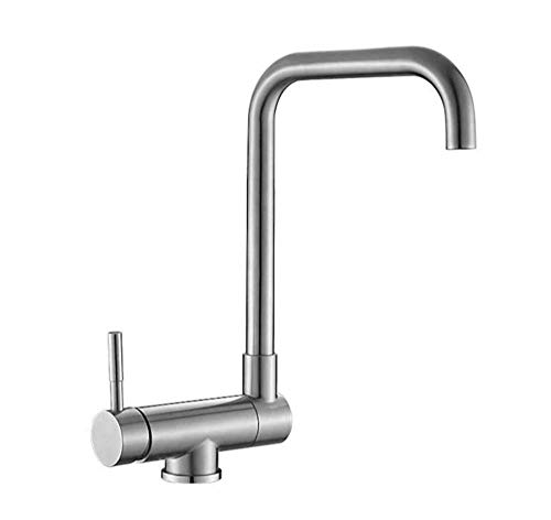 Grifo de cocina giratorio para ventanas interiores fregadero moderno acero inoxidable 304