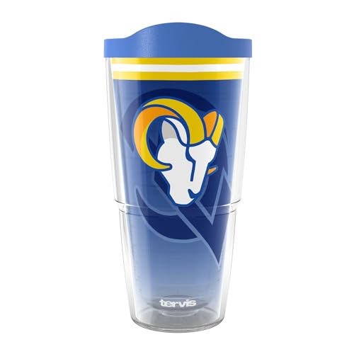 Image of Tervis NFL Los Angeles Rams - Forever Fan Made in USA Double Walled Insulated Tumbler Travel Cup Keeps Drinks Cold & Hot, 24oz, Classic