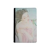 Beauté avec Oiseau Style Chinois Aquarelle Passeport Titulaire de Voyage Portefeuille Housse de Couverture de Carte Porte-monnaie