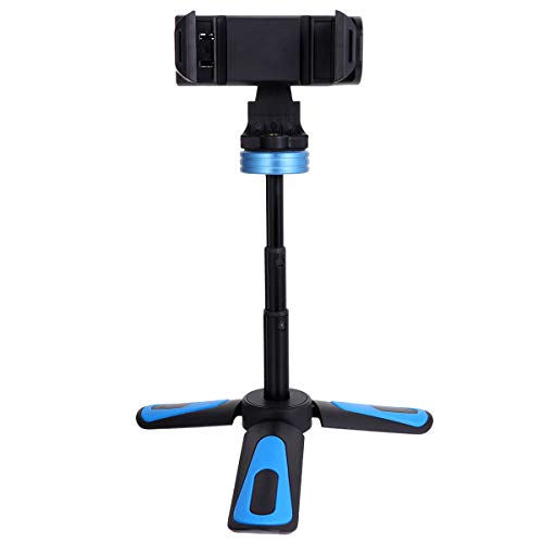 Trípode para teléfono en oficinas Tofficu mini soporte retráctil azul para videos