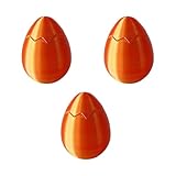 QUXVUIS イースターのオフィスデスクを飾るキャンディーの3Dプリントサプライズエッグ, レッドゴールド, 5.2×5.2×6.8cm