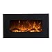 Produktbild GLOW FIRE Elektrokamin mit Heizung, Wandkamin mit LED | Künstliches Feuer mit zuschaltbarem Heizlüfter: 750/1500 W | Fernbedienung (Größe S - 84 cm, Schwarz)