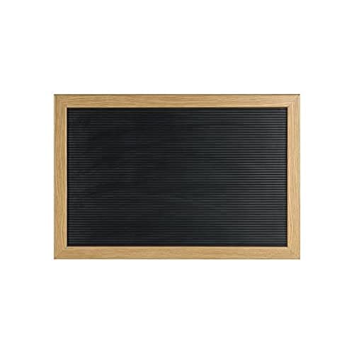 Tableau d'affichage rainuré noir en chêne pour menu de restaurant