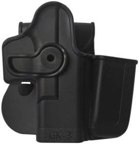 IMI-Defense IMI-Z1023 Paddle Tactical Polymer Active Retention Holster w/Integrated Magazine Pouch Glock 17/19/22/23/28/31/32, 36 Gen 4 Compatible